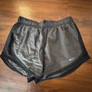 Nike Women's Black and Gray Athletic Shorts